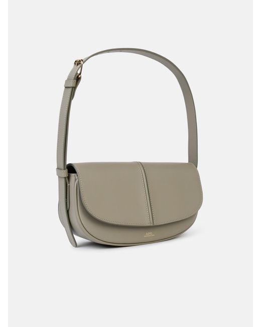 A.P.C. White 'betty' Crossbody Bag In Light Matte Leather
