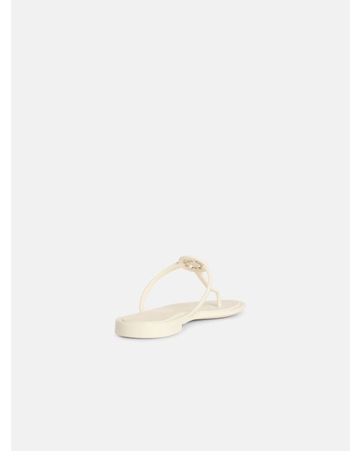 Tory Burch White 'Miller' Flip-Flops