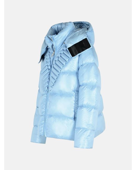 RAXXY Blue Removable Hooded Down Jacket In Polyamide Sugar Paper