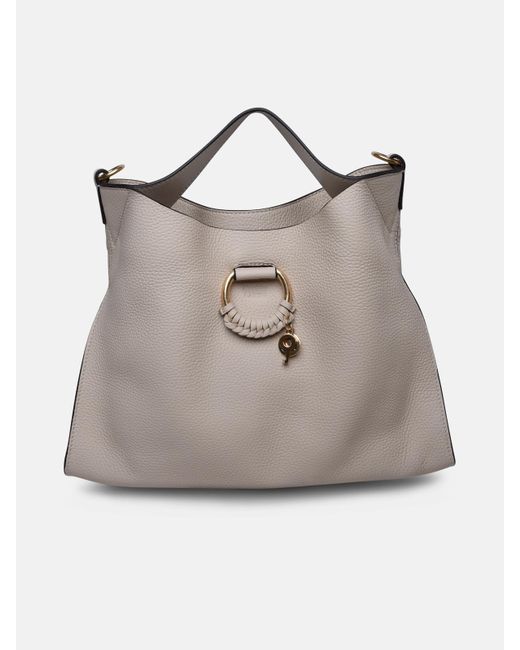 See By Chloé Gray See By Chloé 'joan' Cement Cowhide Bag