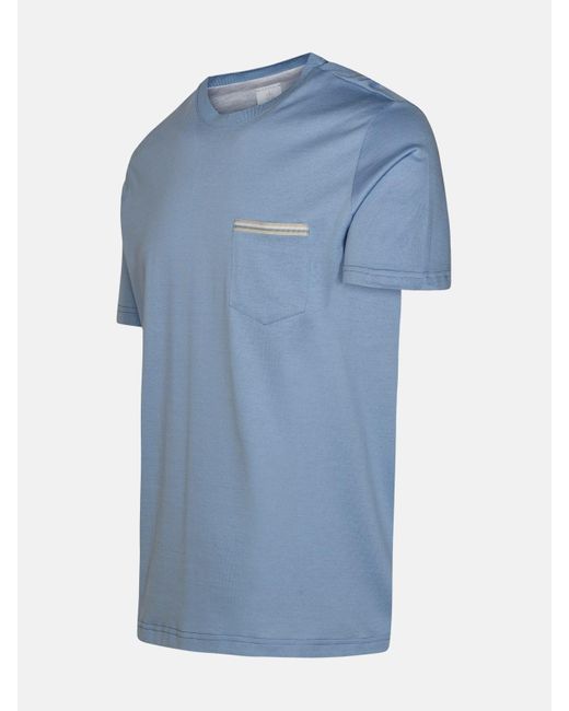 Eleventy Blue Cotton T-shirt for men