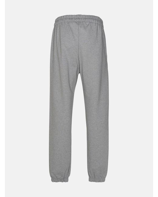 Gcds Gray Cotton Track Pants for men