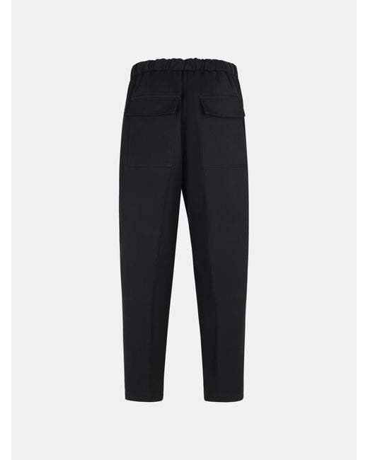 Jil Sander Black Wool Pants for men