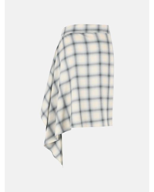 Coperni White 'Zero' Viscose Skirt