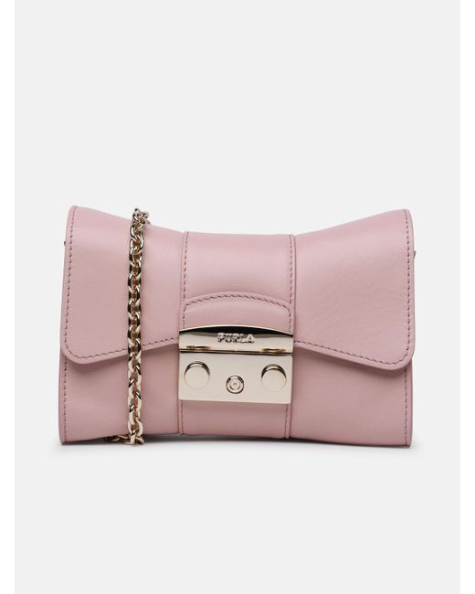 Furla Pink 'metropolis Remix' Mini Bag In Calf Leather