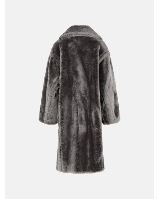 Stand Studio Gray 'Biba' Wool Coat