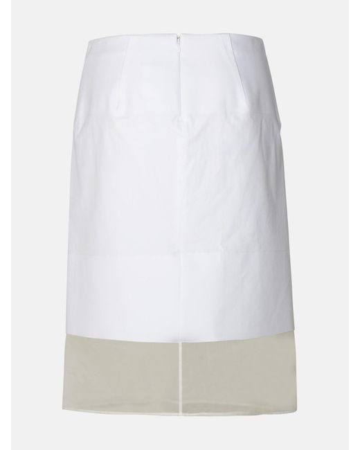Sportmax White 'turchia' Cotton Skirt