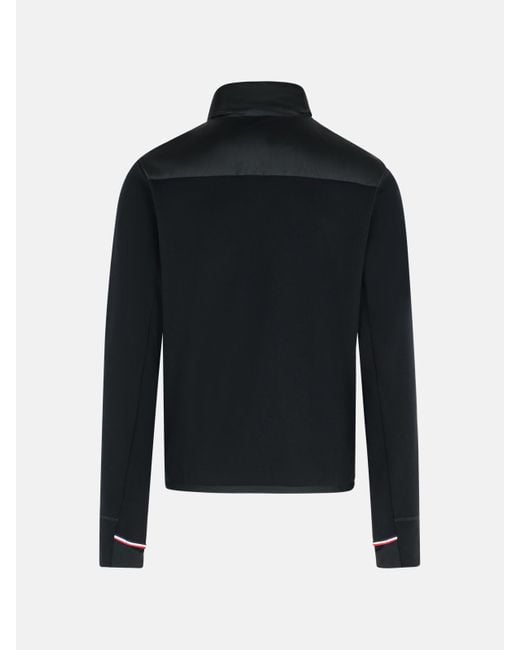 Moncler Black Polyester Blend Padded Sweatshirt for men