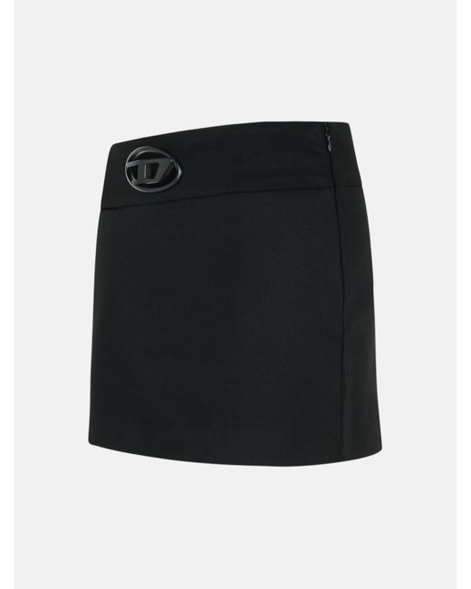 スカート DIESEL Black Stretch Polyester Blend O-Dixy Mini Skirt DIESEL 'Dixy' Polyester Blend Miniskirt in Black | Lyst