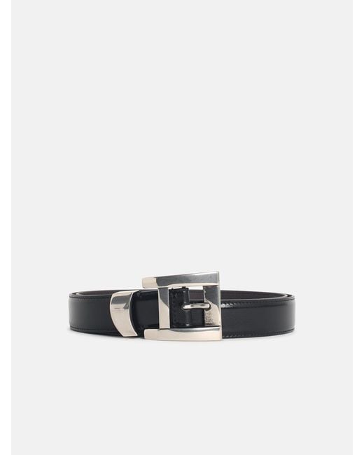 Versace White Leather Belt