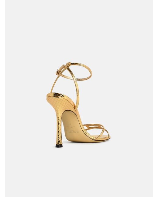 Jimmy Choo Metallic '1998 Leo 100' Leather Sandals