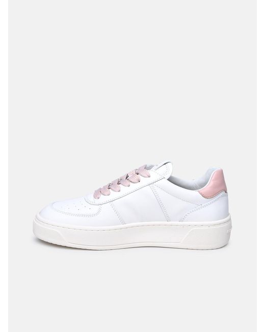 Stuart Weitzman White Leather Sneakers