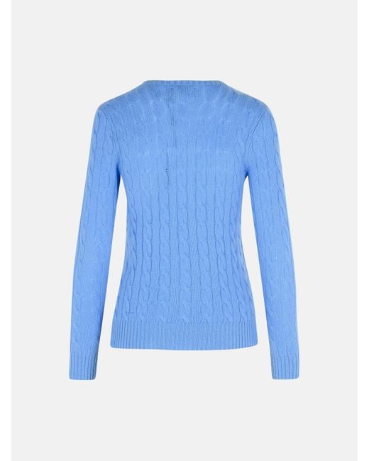 Polo Ralph Lauren Blue Light Cashmere Blend Sweater