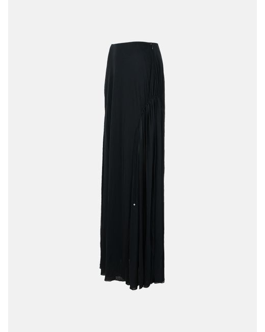 Lanvin Black 'flared' Viscose Blend Skirt