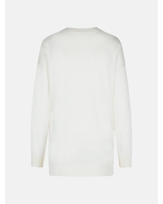 P.A.R.O.S.H. White P.A.R.O..H. 'Over' Wool Blend Sweater