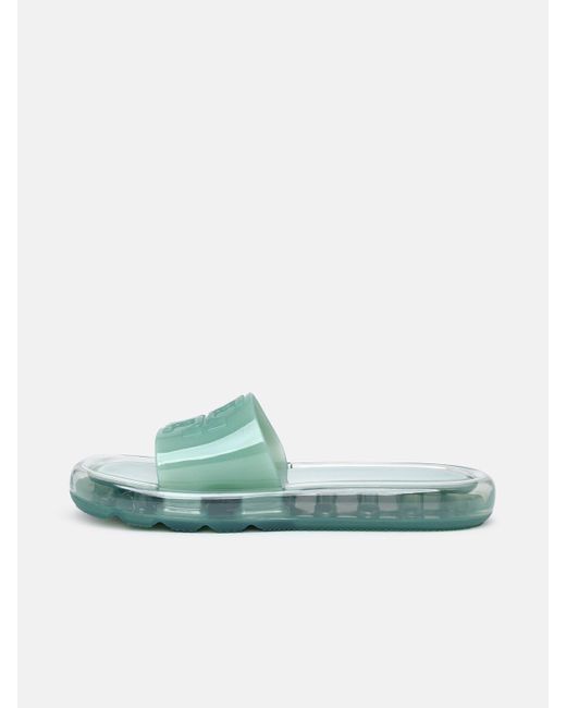 tory burch green jelly sandals