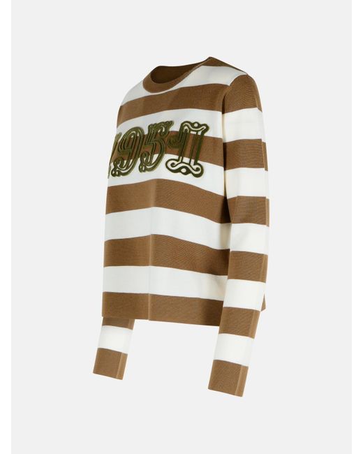 Max Mara Natural 'Viterbo' Virgin Wool Hazelnut Sweater