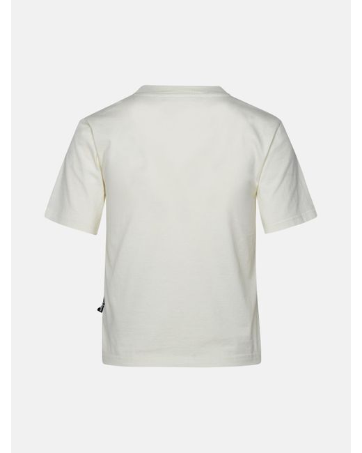 Palm Angels White 'monogram' Ivory Cotton T-shirt
