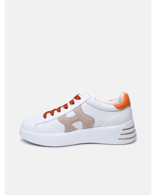 Hogan White Leather Sneakers