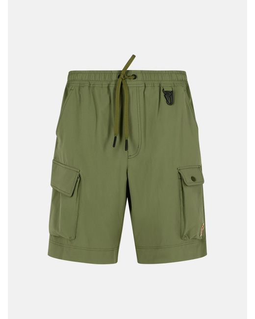 Moncler Green Polyamide Bermuda Shorts for men