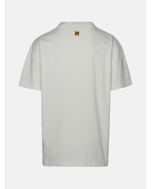 Palm Angels Gray 'foggy Pa' Cotton T-shirt for men