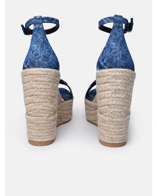 Versace Light Blue Denim Sandals