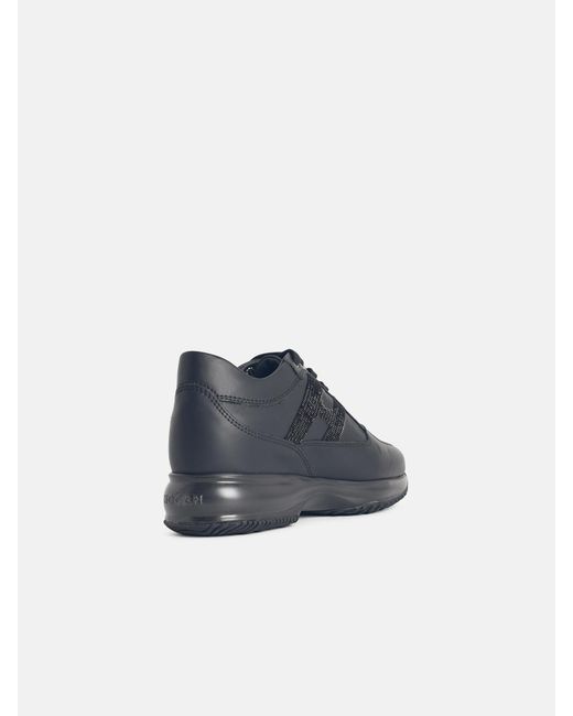 Hogan Blue 'Interactive' Leather Sneakers