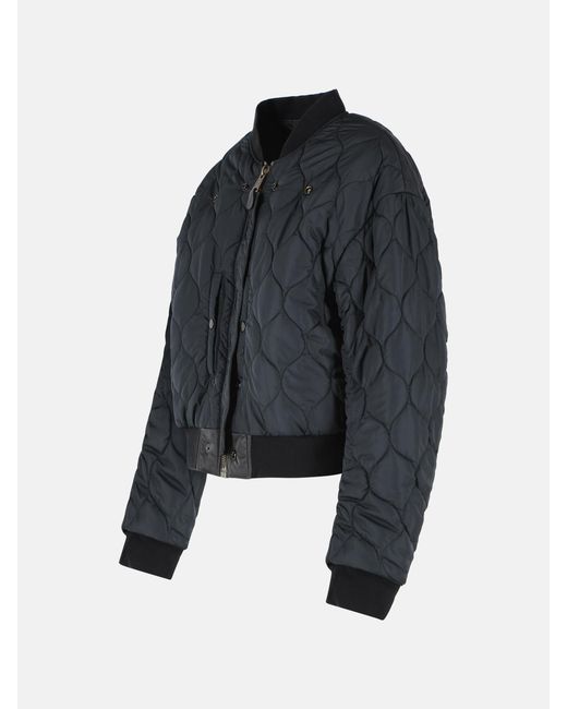 Maison Margiela Black Dark Polyamide Reversible Bomber Jacket
