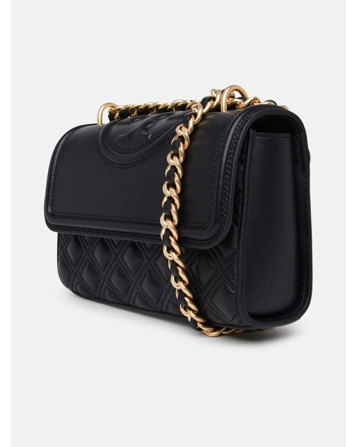 Tory Burch Tracolla Fleming in Black | Lyst