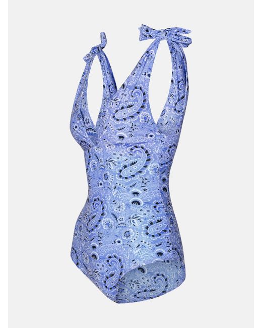 Etro Blue Swimsuit In Polyamide Blend