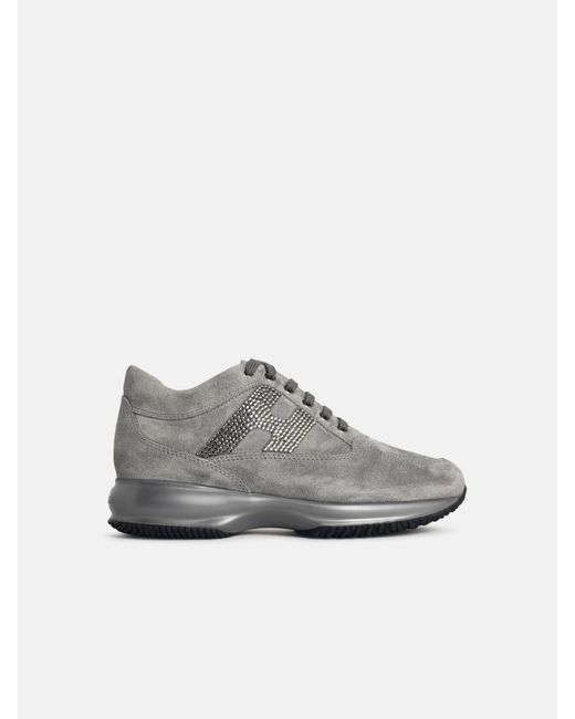Hogan Gray 'Interactive' Suede Sneakers