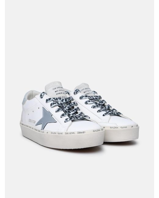 Golden Goose Deluxe Brand White 'hi Star Classic' Leather Sneakers