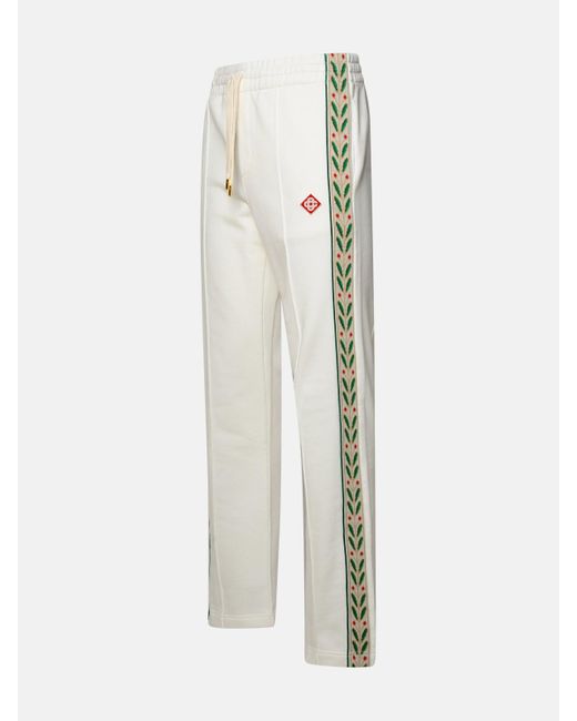 Casablancabrand White Cotton Pants for Men | Lyst