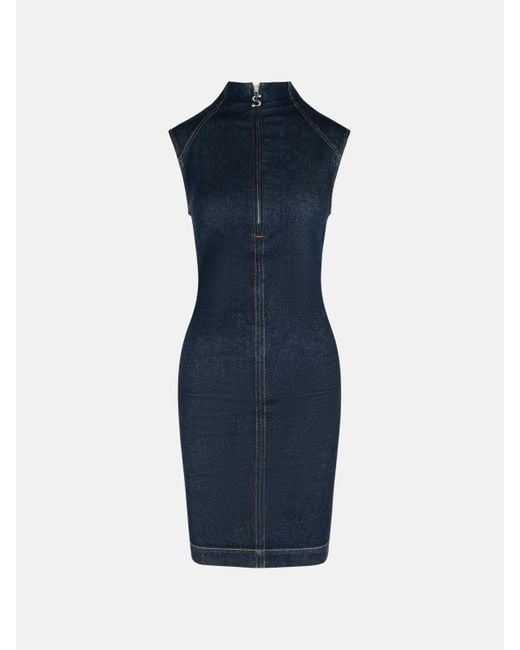 Sportmax Blue 'Cerea' Dark Cotton Dress