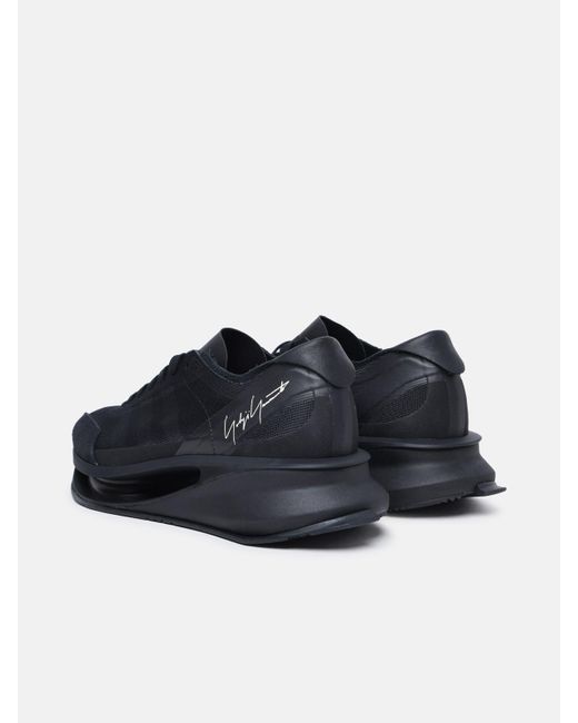 Y-3 Blue 's-gendo Run' Leather Mix Sneakers for men