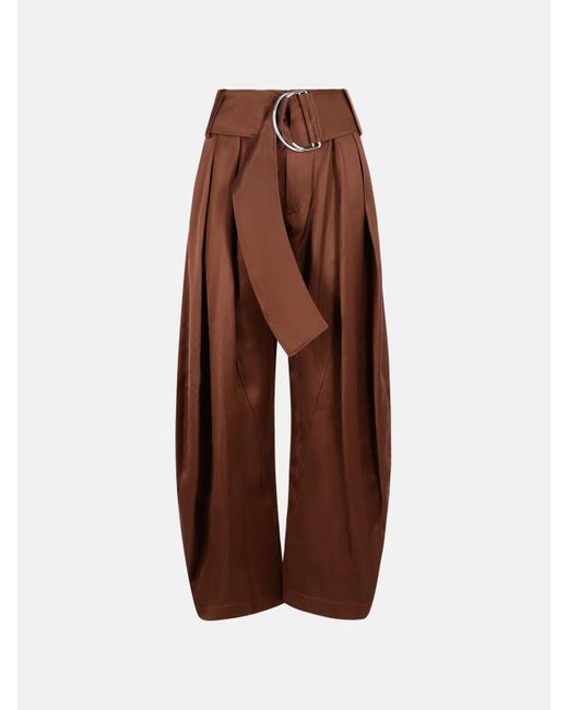 J.W. Anderson Brown 'd-ring' Viscose Trousers