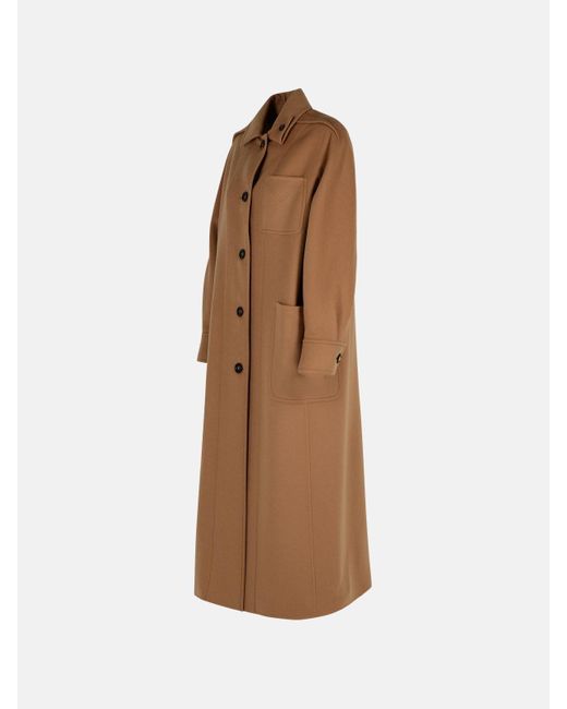 Max Mara Brown 'Aldo' Virgin Wool Coat