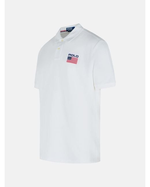 Polo Ralph Lauren White Cotton Polo Shirt for men