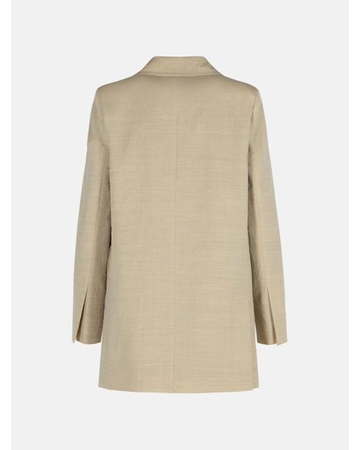 Max Mara Natural 'Acacia' Virgin Wool Jacket