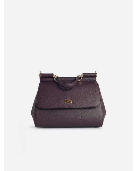 Dolce & Gabbana Purple Large 'Sicily' Handbag