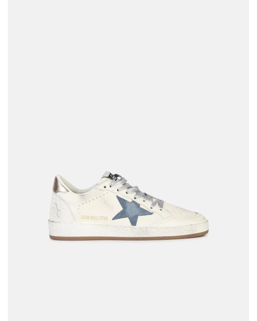 Golden Goose Deluxe Brand Natural 'ball Star' Leather Sneakers