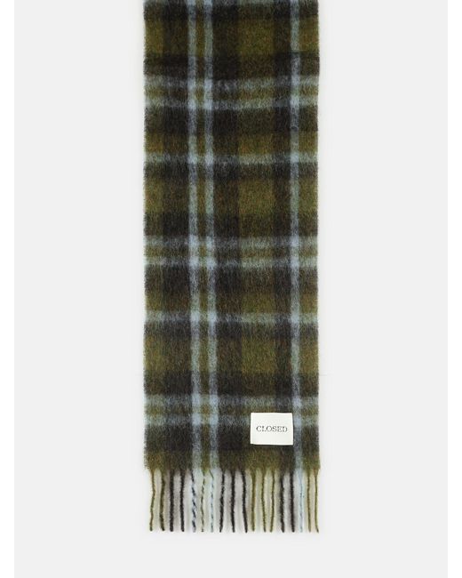 Closed Green Wool Blend Scarf