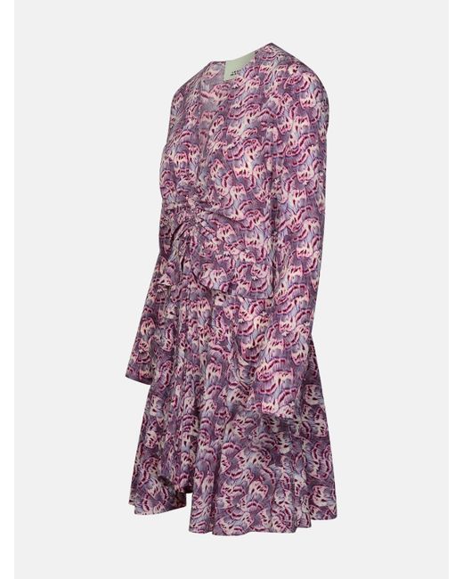 Isabel Marant 'usmara' Purple Silk Dress