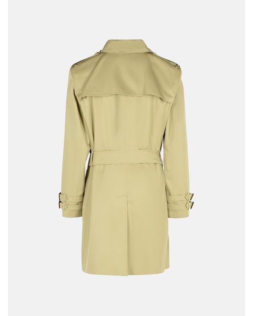 Burberry Green Cotton Trench Coat for men