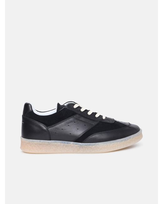 MM6 by Maison Martin Margiela Black Leather Sneakers for men