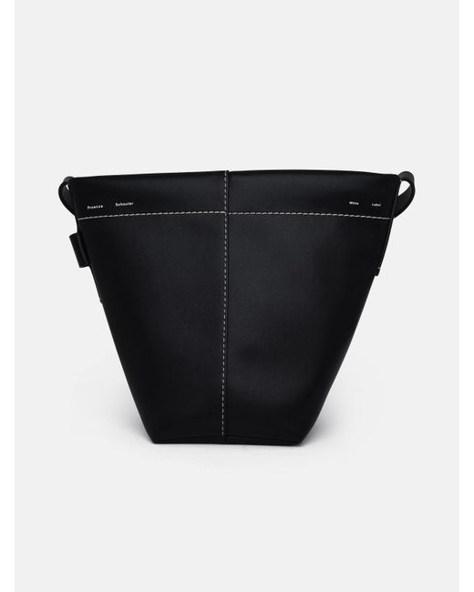 Proenza Schouler Black Mini Barrow Bag In Leather