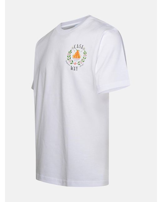 Casablancabrand White 'casa Way' Organic Cotton T-shirt for men