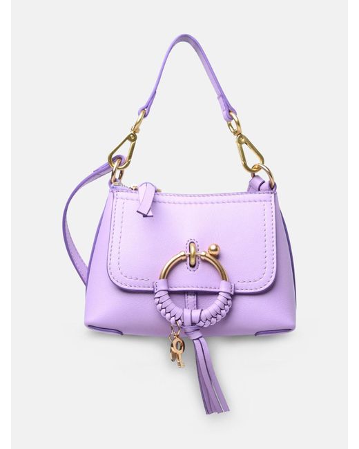See By Chloé Purple See By Chloé 'joan' Mini Lilac Cowhide Crossbody Bag