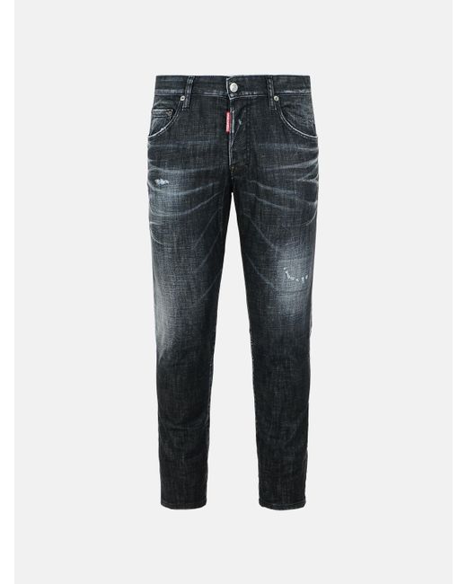 DSquared² Gray 'Skater Washed' Cotton Jeans for men