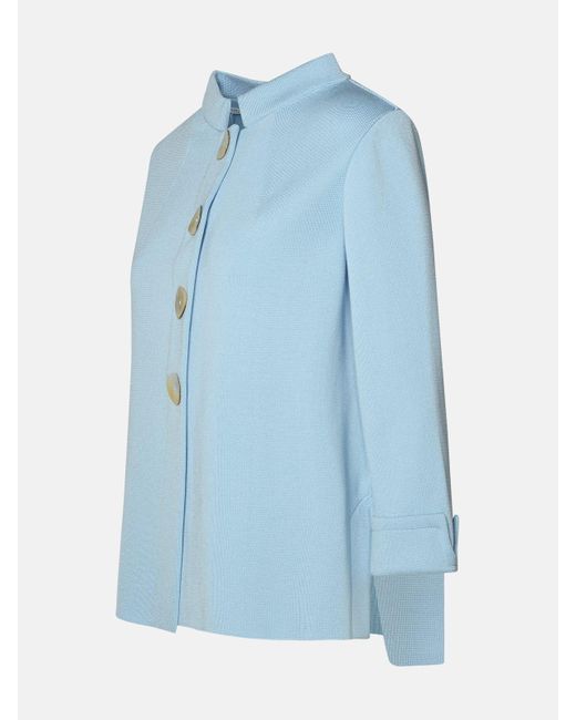 Charlott Blue Cotton Blend Jacket